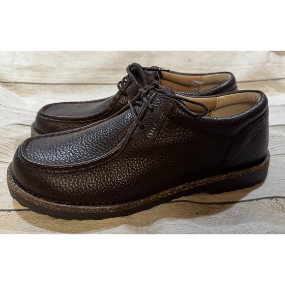 New w/Box Birkenstock Pasadena Men ll Espresso Leather Lace Up Shoes Sz 43 US 10 - Picture 3 of 6